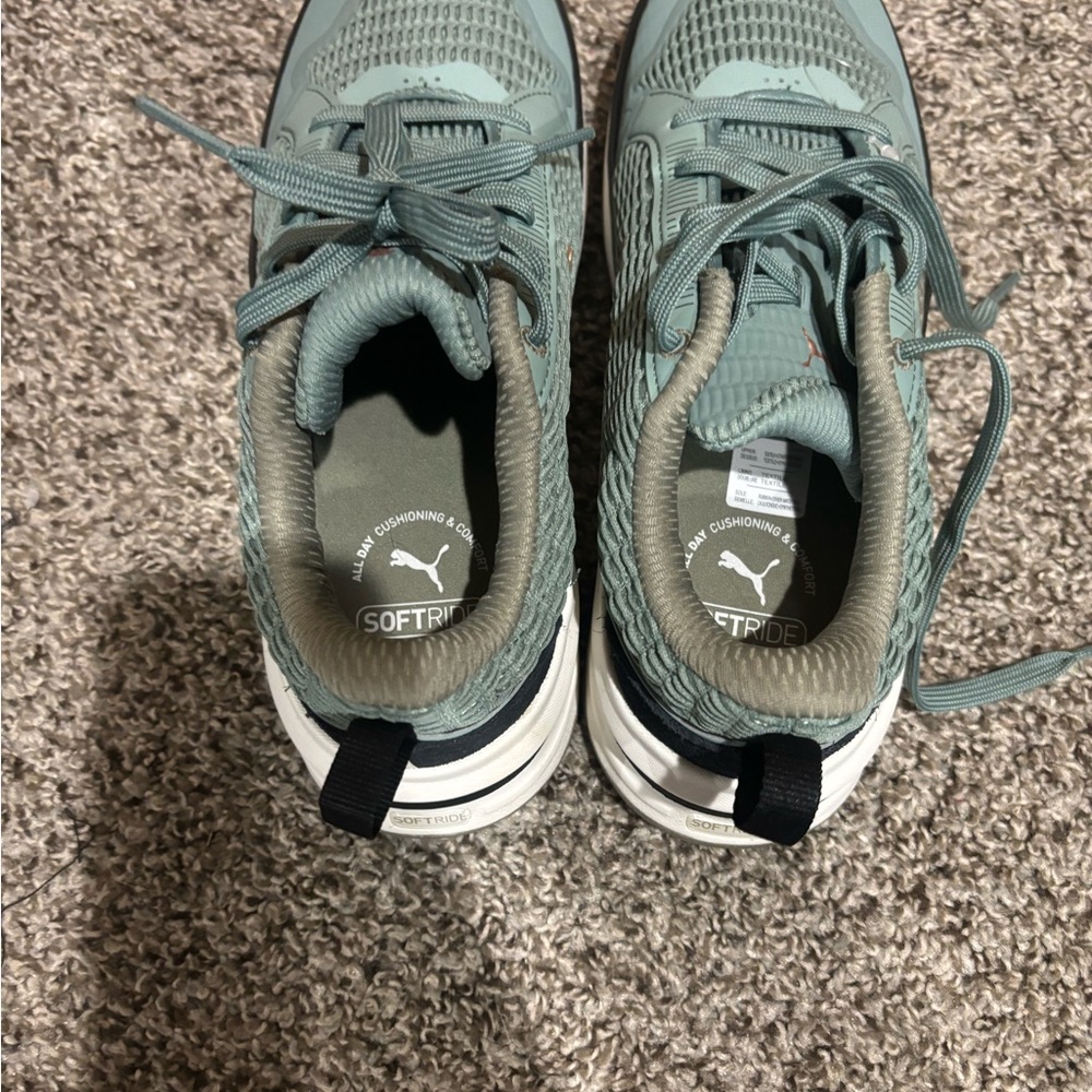 PUMA Women's Aqua and Black Sneakers - Picture 2 of 4